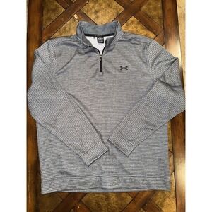 Under Armour Pullover Mens XL Gray Storm Quarter Zip Golf Fitted Work 1373674